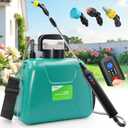 Battery Powered Garden Sprayer, 1 Gallon Electric Pump Sprayer, Water Backpack Sprayers for for Weed, Lawn, Yard, Pesticide, Plant, Fertilizer, Plant, Herbicide, Watering, Cleaning  (Green)