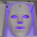 SUERBEATY Red Light Mask For Face, 7-1 Colors Red Light Face Mask, Facial Skincare At Home, Cordless, Portable and Rechargeable (White)