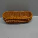 3 Pcs Bread Baskets for Serving 14 x 5.7 x 3 Inch Plastic Oval Basket Long Woven Baskets for Gifts Food Fruit Serving Basket Empty for Home Harvest Season Storage Kitchen Restaurant Display Favor