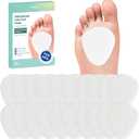 Welnove Metatarsal Foot Pads - 20 Pack Ball of Foot Cushion for Women & Men - 1/4" Thick Adhesive Foam Felt Pads for Pain Relief, Forefoot and Sole Support, Metatarsalgia Plantar Fasciitis Neuroma