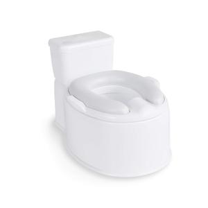 Regalo 2-in-1 Toddler Potty Training Toilet with Flushing Sound, Removable Potty Training Seat, Soft Cushion & Splash Guard, Toddler Potty Chair with Storage, Toilet Seat Transition, White