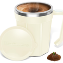 LeadYuantop Self Stirring Coffee Mug, 18 oz Automatic Magnetic Electric Mixing Cup Stainless Steel Travel Cup for Coffee, Chocolate, Milk, Tea, Office, Home, Kitchen (White)