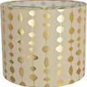 Aspen Creative 31097 Transitional Drum (Cylinder) Shaped Spider Construction Lamp Shade in Beige & Gold Printed, 12" Wide (12" x 12" x 10")