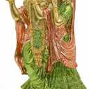 alikiki Hindu Idol Radha Krishna Statue - Indian God Goddess Figurine Murti Pooja Item Home Office Temple Mandir Puja Item India Buddha Diwali Wedding Gifts Meditation Altar Shrine Kit (5.0" X 3.5" X 8.6"H)