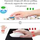Watercolo Flowers Mouse Pad with Wrist Rest, Floral Patterns Mousepad for Desk. Premium-Textured Mouse Mat, Non-Slip Rubber Base Mousepad for Laptop, Computer & Pc