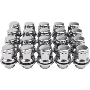 M12x1.25 Lug Nuts with Mag Flat Seat 14pcs 13/16" 21mm Hex ，1.5in Chrome Compatible with Q70 Q45 Q50 G37 I30, 350Z 370Z 200SX