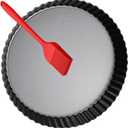 DATANYA Tart Pans with Removable Bottom 10 Inch Quiche Pan, Heavy Duty Carbon Steel Round Non-stick Fluted Pie Tart Pan for Mousse Cakes, Christmas Dessert Baking (10.2 Inch 1pc)