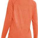 MAGCOMSEN Women's Long Sleeve Shirts UPF 50+ Workout Tops Sun Protection Athletic Running Swim Rash Guard (L)
