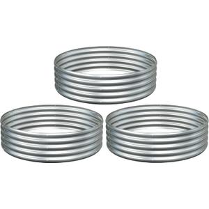 3Pack 4x4x1ft Galvanized Raised Garden Bed, Planter Raised Garden Beds Outdoor, Round Clearance Raised Garden Beds for Gardening Vegetables