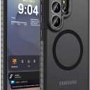 DEERLAMN Strong Magnetic Case for Samsung Galaxy S26 Ultra 6.9-Inch,[Compatible with Magsafe][Military Grade Drop Protection] Translucent Matte Shockproof Protective Phone Cover, Frosted Black