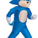 Disguise Sonic Inflatable Kids Costume, Official Sonic Move 3 Inflating Costume with Fan, One Size Child