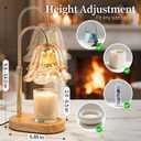 Flower Candle Warmer Lamp with Timer - Dimmable Electric Candle Lamp, Birthday Gifts for Women Mom, House Warming Gifts New Home Decor, Adjustable Wax Wamer Light for Jar Candles