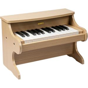 ZIPPY Kids Piano Keyboard, 25 Keys Digital Piano for Kids, Mini Music Educational Instrument Toy, Wood Toy for Toddlers Girls Boys (Oak)