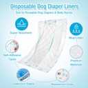 Pet Soft Dog Diaper Liners - Disposable Dog Diaper Booster Pads for Male & Female Dogs fit Most Dog Wraps and Belly Bands Up-Graded (Blue, L-50ct)
