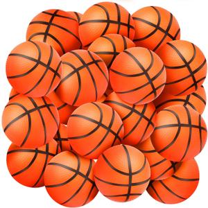 Sratte 30 Pieces Mini Inflatable Basketballs 4 Inches Small Kids Ball Toys Mini Basketballs for Kids Basketball Party Sports Game Hoops Beach Pool Supplies