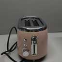 MELLERHOME Retro Toaster 2 Slice, 7 Browning Levels, 3 Functions (Reheat, Defrost, Cancel), Stainless Steel Features, Removable Crumb Tray, Under Base Cord Storage, Pink Kitchen Accessories Dcor, Pink