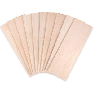 Namalu 10 Pack Balsa Wood Sheets 12 x 4 Inches Unfinished Wooden Board Wood Sheets for Crafts House Aircraft Ship Boat Arts Projects DIY Wooden Model Making(0.12 Inches Thick)