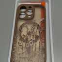 GVIEWIN for iPhone 16 Pro Case Compatible with MagSafe, Military Grade Protection Screen Protector Full Camera Protection Floral Translucent Women Magnetic Phone Case, Floratopia/Brown