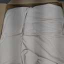 UNIKOME Goose Feather Down Fiber Comforter Queen Size, All Season Duvet Insert with Soft Downproof Cover, Cloud-Like Fluffiness Bed Comforters with Corner Tabs (Full/Queen, Cream, 88"X88") (01 Lightweight Warmth-cream)