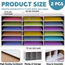 Fuutreo 2 Pcs Construction Paper Storage, Classroom Mailboxe, Back to School Literature Sorter, Sturdy Cardboard Paper Organizer for Teacher, Student, Office, 29.5" x 14.2" x 12.4"(18 Slots,White)
