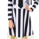 Girls Black White Striped A-Line Tank Dress with Blazer, Character Tank Dress Costume Set 5-14 Years for Halloween