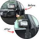 ABS Silver Rearview Mirror Cover Side Mirror Protector Exterior Decoration for Hummer H2 2003-2009 (Black)