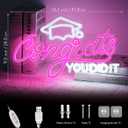 AceList Congrats Grad Neon Sign, LED lights for Backdrop Graduation Party Wall Decor Dimmable Prom Congratulations Neon Sign Celebration Grad Decoration Gifts