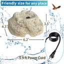 SAC SMARTEN ARTS Fountain for Bird Baths for Bird Bath Fountain with 7.5W Water Pump Resin Granite Rock Water Feature for Garden Patio Lawn Hummingbird Birdbath Fish Tank and Aquariums