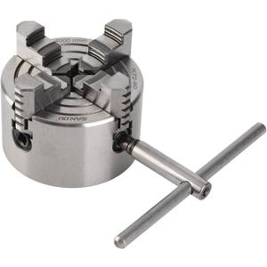 Lathe Chuck, K72-80 4 Jaw 3.15 Inch 4000r per min Independent and Reversible Jaw Metal Lathe Chuck Turning Machine Accessories with 1 Hex wrench and 3 Screws