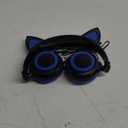 Hype Cat Ears LED Headphones with mic (BLUE) with IN-LINE Microphone