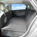ALLANSING Back Seat Extender for Dogs- Hard Bottom Car Seat Cover for Pets, Heavy-Duty 900D Waterproof Non-Slip Dog Hammock for Most Cars, SUVs, & Small Trucks (Black, Regular)