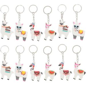 OSALADI 24pcs Alpaca Keychain Cute Wallet Decor Ring Keychain Animal Pendant Key Ring Animal Pendant Keyring Party Favors Sturdy Key Rings Personal Key Drops Bag Pendants