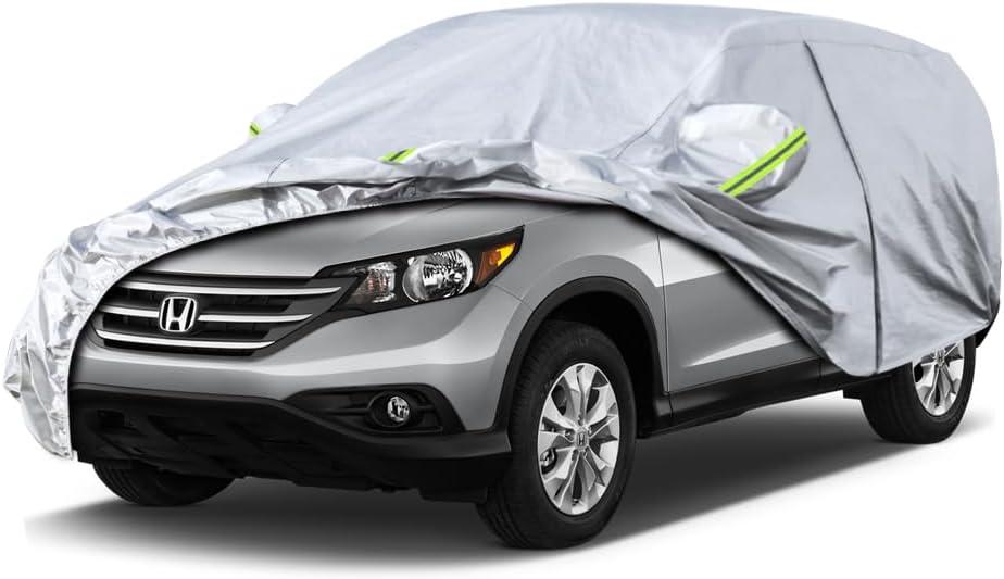 Koukou SUV Car Cover Custom Fit Honda CRV CR-V from 1995 to 2025, Waterproof Car Cover All Weather for Automobiles Outdoor Indoor with Zipper Door, Sun Rain Dust Snow Protection