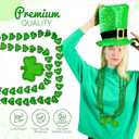 12 Pcs St Patricks Day Beads Necklace Bulk Green Shamrock Beads for Irish Party Favors & Supplies, Costume Accessories by 4E's Novelty