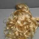 ANOGOL+Hair Cap 70cm Long Wavy Blonde Wig for Women Witch Princess Blonde Wigs Synthetic Hair with Movie-Inspired Look Golden Wigs Blond Curly Elf Wigs Princess Queen Wig for Halloween Costume Cosplay