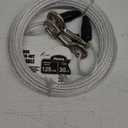 Petest 30ft Reflective Tie-Out Cable for Heavy Dogs Up to 125 Pounds (Black & Silver)