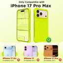Magnetic for iPhone 17 Pro Max Case 6.9", Compatible with MagSafe, [Integrated Silicone Camera Control Cover] [Screen Protector], 2X MIL-STD Drop Protection for 17 ProMax Case, Neon Yellow