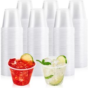 Lilymicky 600 Pack 9 oz Disposable Clear Plastic Cups, 9 Ounce Party Cups for Cocktail, Parties, Picnics, and Events
