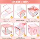Suncalla 8 Pcs LED Light 2026 Prom Graduation Decorations 12" Prom Balloon Boxes Column Standup 2026 Graduation Lighting Boxes Backdrop Decor for Indoor Outdoor Party Supplies(Pink)