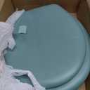 Soft Standard Vinyl Toilet Seat, Light Green - 17 Inch Soft Vinyl Cover with Comfort Foam Cushioning - Fits All Standard Size Fixtures - Easy to Install Fantasia by Achim Home Decor