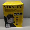 Stanley SL18116 Wet/Dry Vacuum, 6 Gallon, 4 Horsepower, Stainless Steel Tank, 4.0 HP, Silver+yellow
