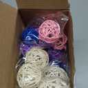 Patelai 36 Pcs Wicker Rattan Balls Decorative Balls for Vase Centerpiece Bowls Orbs Filler for Home Decor,4 Sizes(White, Pink, Green, Grey, Blue)