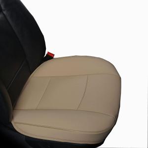 Front PU Leather Car Seat Cover Bottom Auto Seat Cover Seat Protector Cover for Four-Door Sedan & SUV Driver Seat (Width 20.8deep 21Thick 0.35 inch),1pcs (Beige-Tan-A)