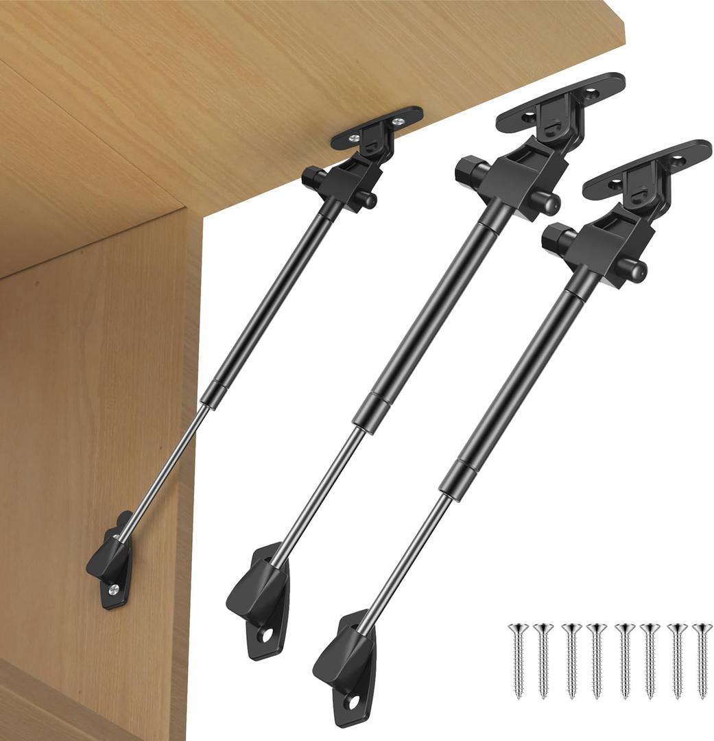 2PCS 100N 10inch Soft Close Hinge Lid Gas Support rods, Pneumatic Struts can Automatically Rise and Fall Slowly, Toy Box Damping Bufferand can be Opened and Closed Within The Range of 0-110 Degrees.