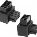 CY Adapter 2pcs/lot ATX 8P EPS Male to Female 90 Degree Up Down Angled Power Header for CPU 12V