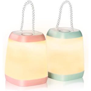 2 Pack LED Camping Lights, Battery Powered LED Camping Lantern with 3 Modes, Portable Night Light for Tent, Hiking, Emergency, Backpacking, Indoor and Outdoor Use (Large)