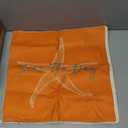 7COLORROOM Set of 2 Seas The Day Throw Pillow Cover Beach Starfish On Orange Background Cushion Cover Coastal Sea Theme Home Decorative Pillowcases 18" x 18" for Sofa Couch Porch(18" x 18", Orange)