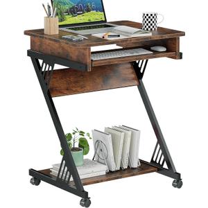 ALISENED Small Computer Desk with Keyboard Tray, Compact Desk for Bedroom, 23.6*18.9*29.5 inches