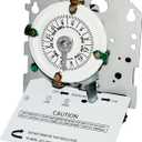 T104M Electromechanical Timer Switch Versatile Scheduling Manual Override,1-12 Cycles Per Day - Manual Override