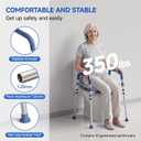 Loyoda Toilet Seat Riser with PU Foam Padded Seat for Elderly, 350 lb Cap